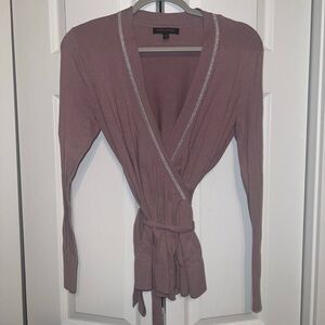 Banana Republic Mauve Wrap Sweater Cardigan Top - Small